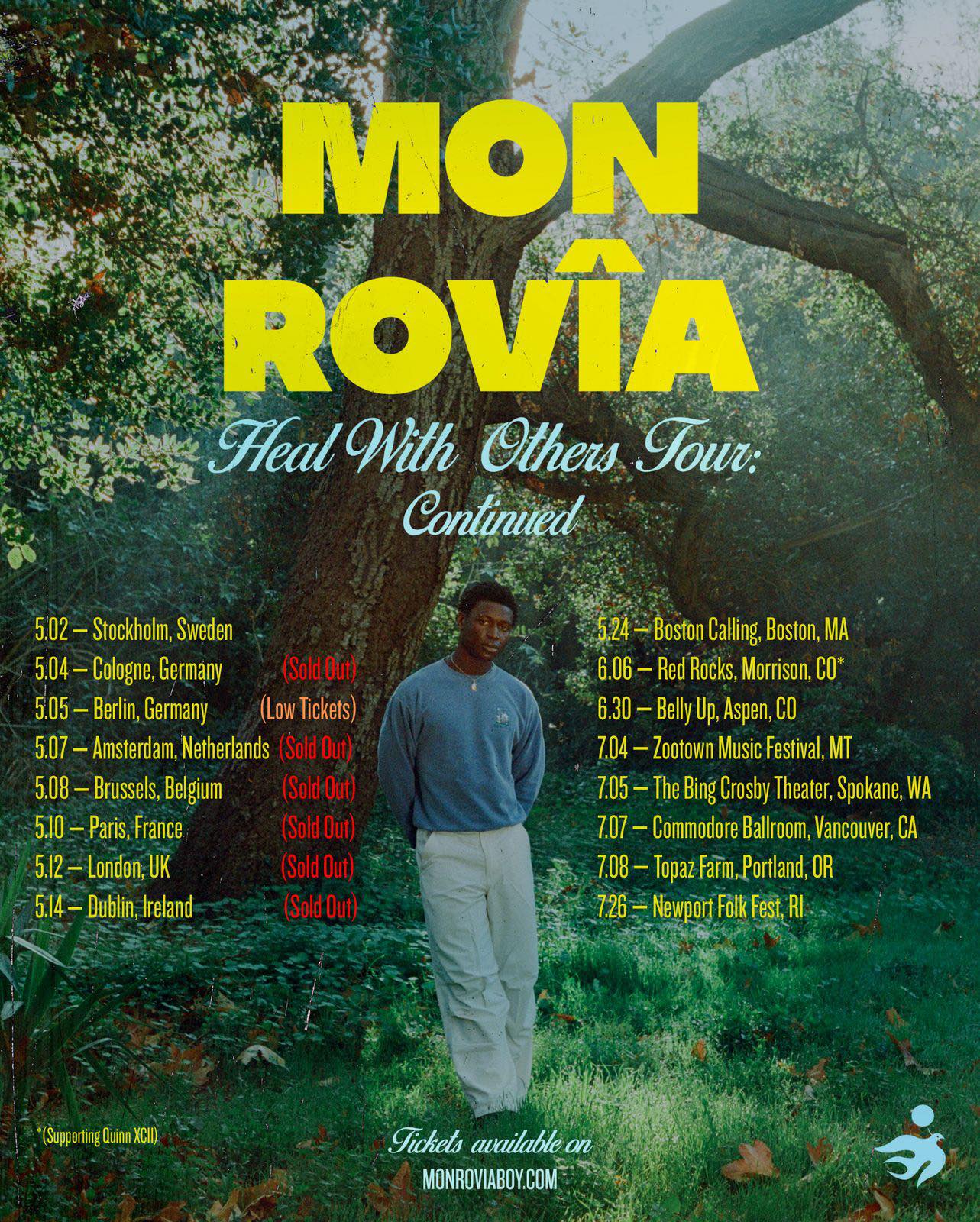 Mon Rovîa Heal With Others Tour Poster 2026